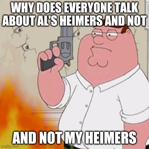 WHY DOES EVERYONE TALK ABOUT AL'S HEIMERS AND NOT; AND NOT MY HEIMERS | made w/ Imgflip meme maker