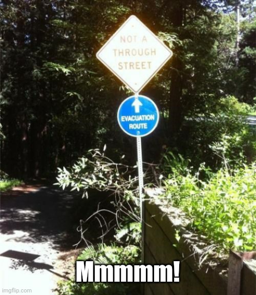 Mmmmm! | image tagged in real road signs | made w/ Imgflip meme maker