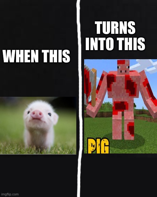 What do you do? Check comments to find out | TURNS INTO THIS; WHEN THIS | image tagged in pig | made w/ Imgflip meme maker