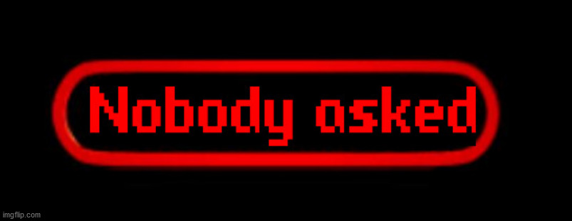 Nintendo nobody asked | image tagged in nintendo nobody asked | made w/ Imgflip meme maker