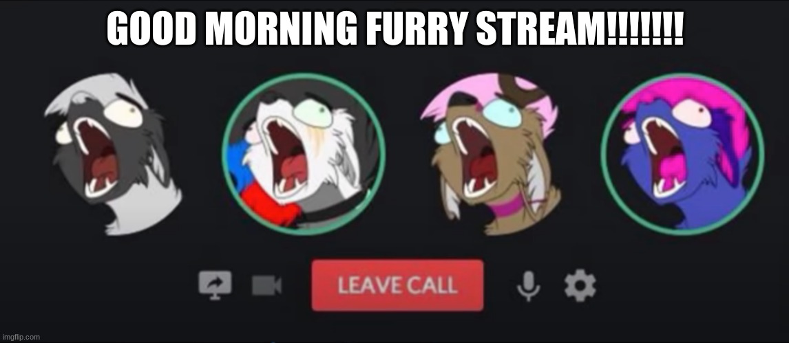 It's 6:32 in the morning. | GOOD MORNING FURRY STREAM!!!!!!! | image tagged in furry scream | made w/ Imgflip meme maker