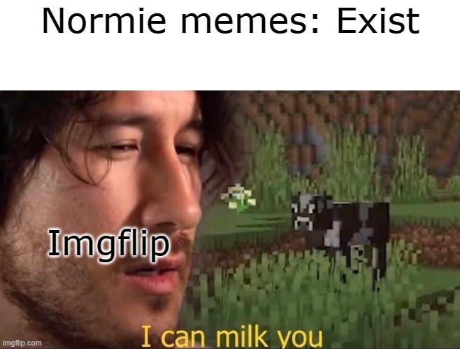 normies | Normie memes: Exist; Imgflip | image tagged in i can milk you template | made w/ Imgflip meme maker