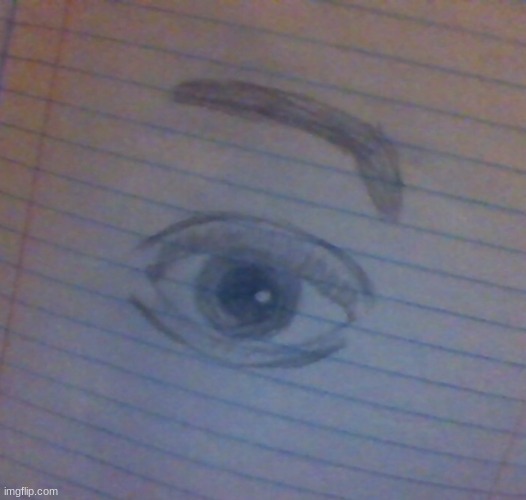 Decided to draw an eye! (I'm back!) | image tagged in eyes,drawings,i'm back | made w/ Imgflip meme maker
