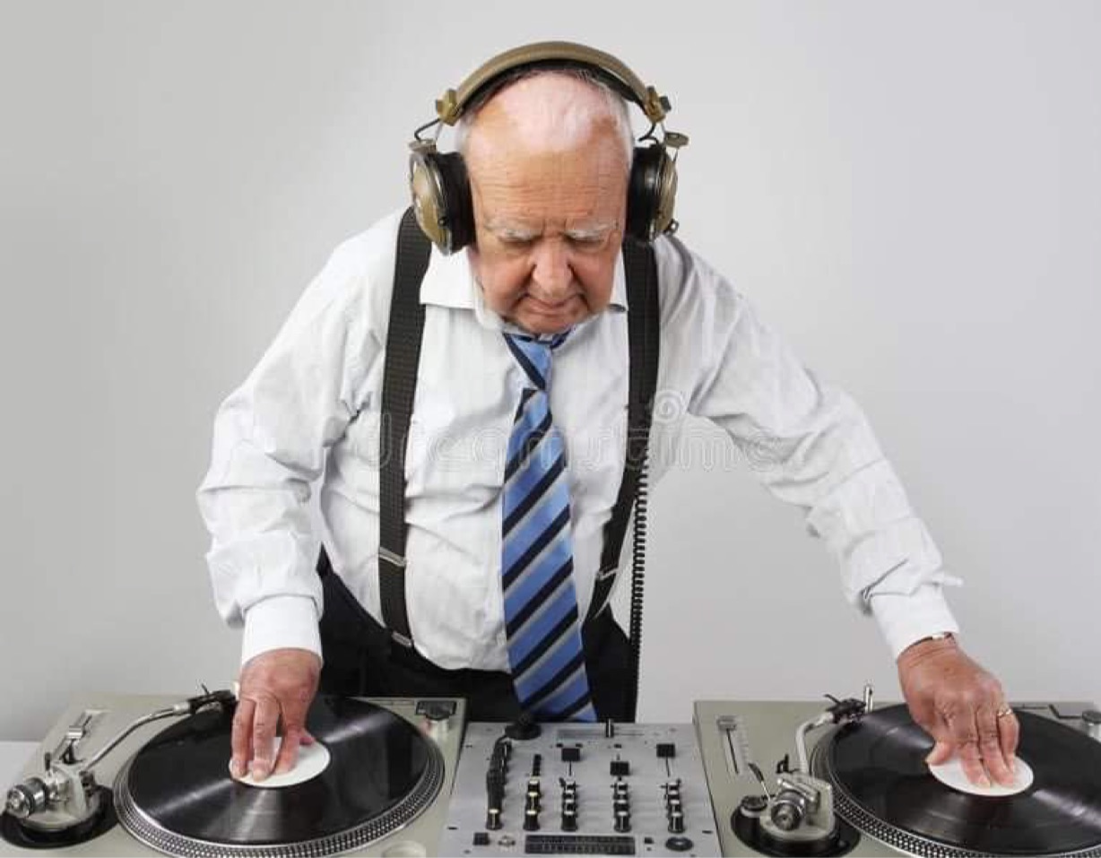 High Quality Grandpa DJ Blank Meme Template