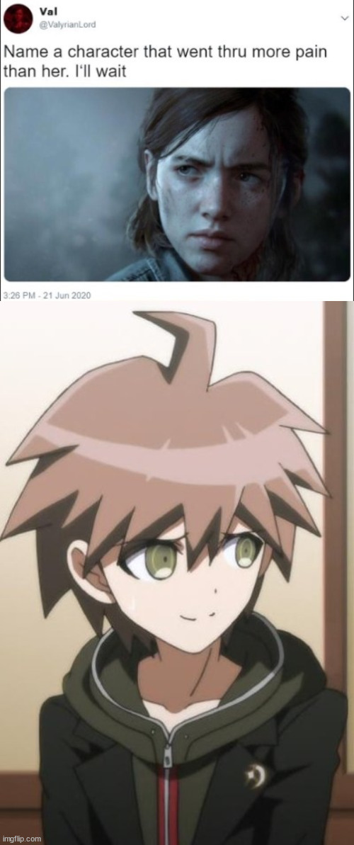 yes | image tagged in danganronpa,name someone who has been through more pain | made w/ Imgflip meme maker