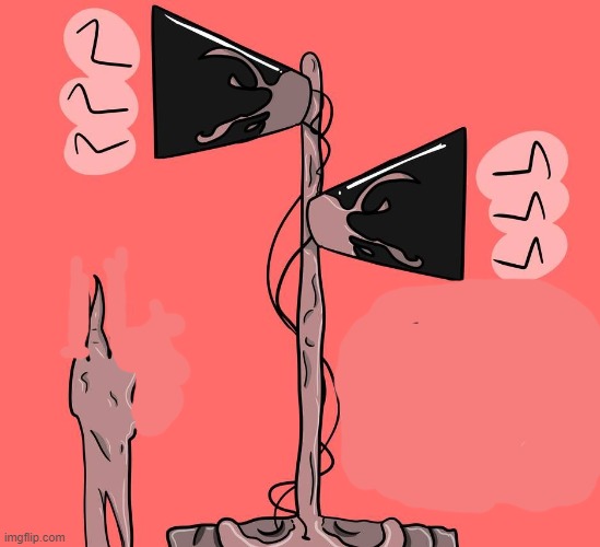 Siren Head middle finger | image tagged in siren head middle finger | made w/ Imgflip meme maker