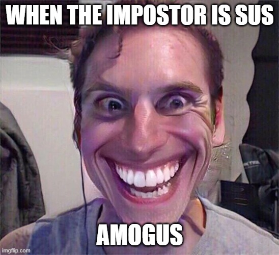 When the impostor is sus... | WHEN THE IMPOSTOR IS SUS; AMOGUS | image tagged in among us | made w/ Imgflip meme maker