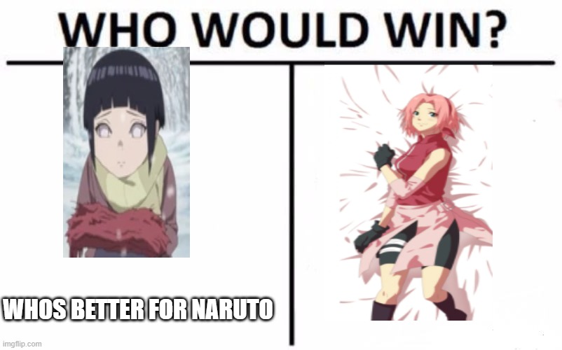 Who Would Win? Meme | WHOS BETTER FOR NARUTO | image tagged in memes,who would win | made w/ Imgflip meme maker