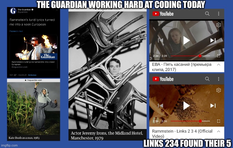 GRU & creativity ain't a positive synergy | THE GUARDIAN WORKING HARD AT CODING TODAY; LINKS 234 FOUND THEIR 5 | image tagged in guardian,gru,venus,trump tower,cia,germany | made w/ Imgflip meme maker