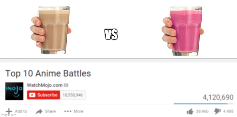 First it was choccy now it's strawberry | VS | image tagged in top 10 anime battles | made w/ Imgflip meme maker