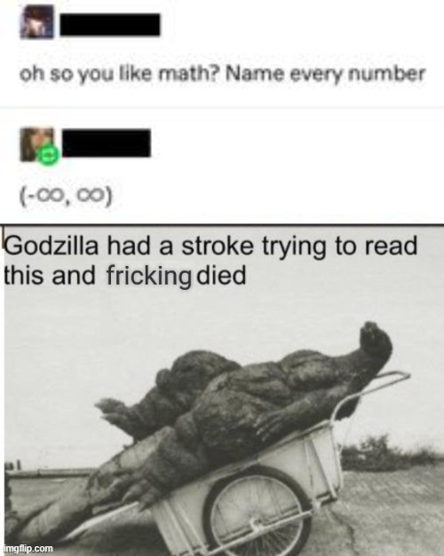 Hhahaaaahahaha..... no. | image tagged in godzilla had a stroke trying to read this and fricking died | made w/ Imgflip meme maker