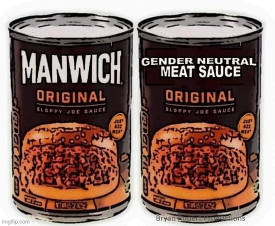 gender neutral meat Sause | image tagged in manwich,womanwich | made w/ Imgflip meme maker