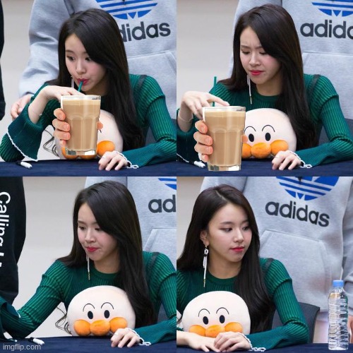 why she dont like choccy milk? | image tagged in asian girl drinking | made w/ Imgflip meme maker