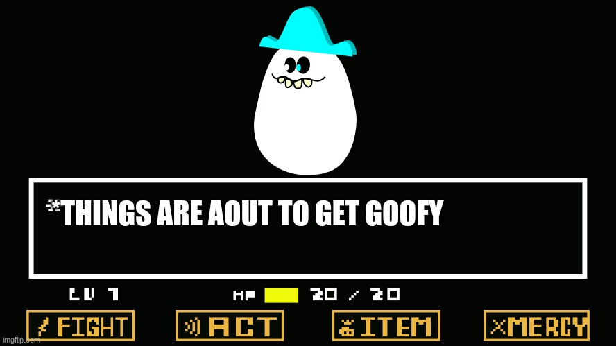 Goofy Grape sans | *THINGS ARE AOUT TO GET GOOFY | image tagged in undertale battle | made w/ Imgflip meme maker