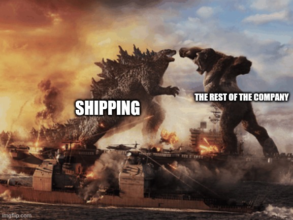Work work work | THE REST OF THE COMPANY; SHIPPING | image tagged in funny | made w/ Imgflip meme maker