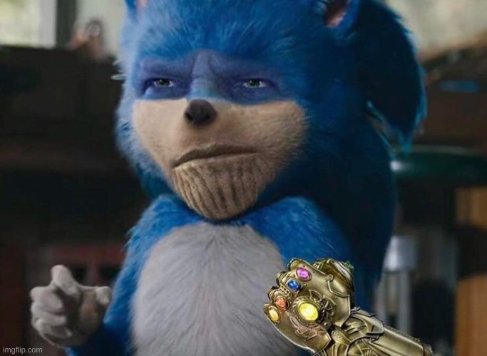 thonic | image tagged in memes,funny,thanos,sonic the hedgehog,wtf,cursed | made w/ Imgflip meme maker