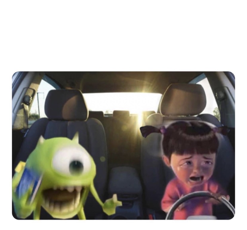 Boo driving Blank Meme Template