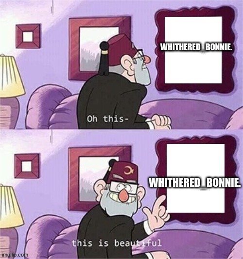 oh this this beautiful blank template |  WHITHERED_BONNIE. WHITHERED_BONNIE. | image tagged in oh this this beautiful blank template | made w/ Imgflip meme maker