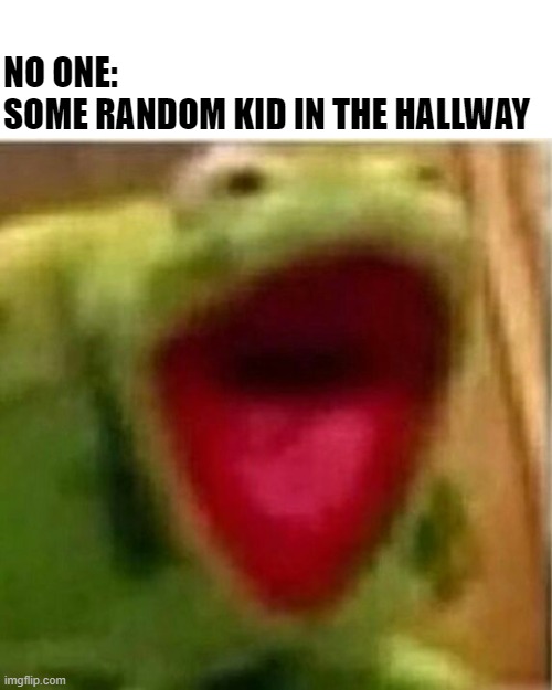 AHHHHHHHHHHHHH | NO ONE:
SOME RANDOM KID IN THE HALLWAY | image tagged in ahhhhhhhhhhhhh | made w/ Imgflip meme maker