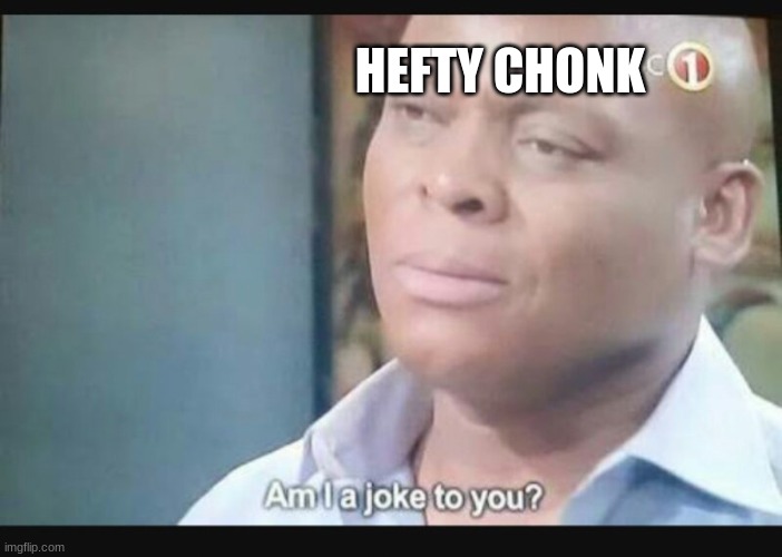 Am I a joke to you? | HEFTY CHONK | image tagged in am i a joke to you | made w/ Imgflip meme maker