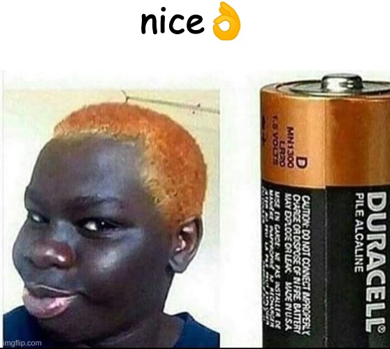 DuraBoy | nice👌 | image tagged in duracell | made w/ Imgflip meme maker