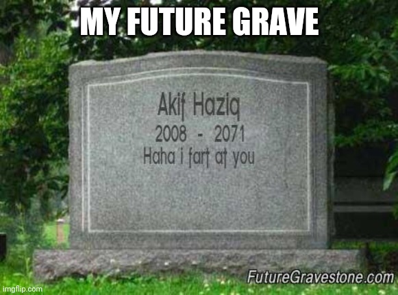 My future grave | MY FUTURE GRAVE | image tagged in grave | made w/ Imgflip meme maker