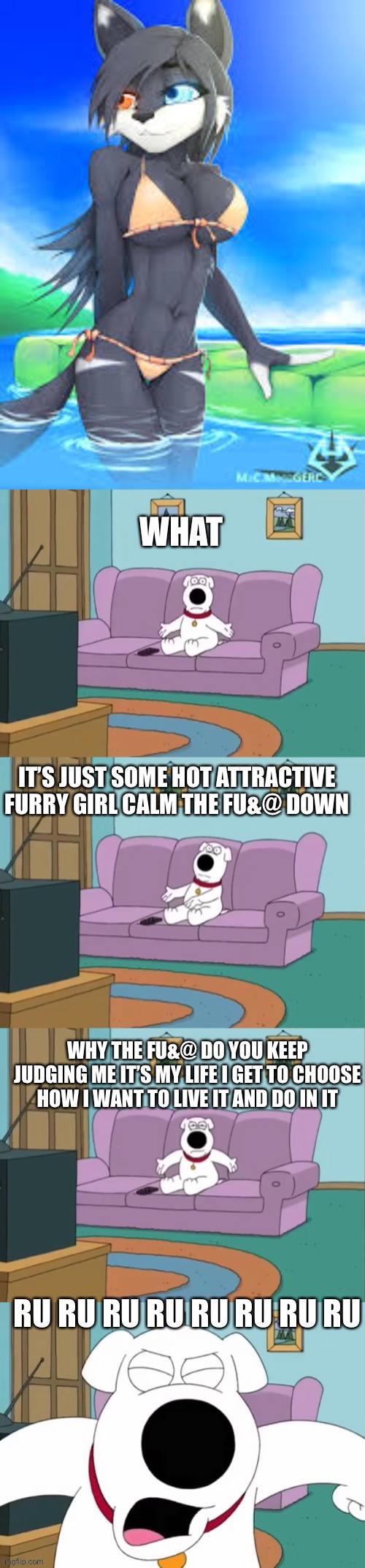 image tagged in memes,funny,funny memes,furry memes,brian griffin,sexy | made w/ Imgflip meme maker