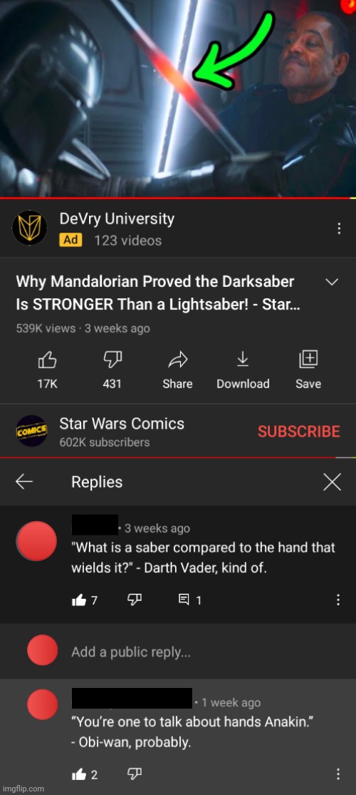 🔴; 🔴    🔴 | image tagged in memes,cursed comments,star wars,hands | made w/ Imgflip meme maker