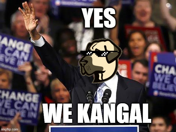 Obama Yes We Can |  YES; WE KANGAL | image tagged in obama yes we can | made w/ Imgflip meme maker