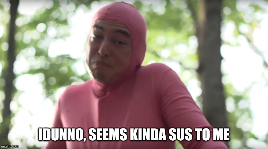 Idunno, seems kinda sus to me Blank Meme Template