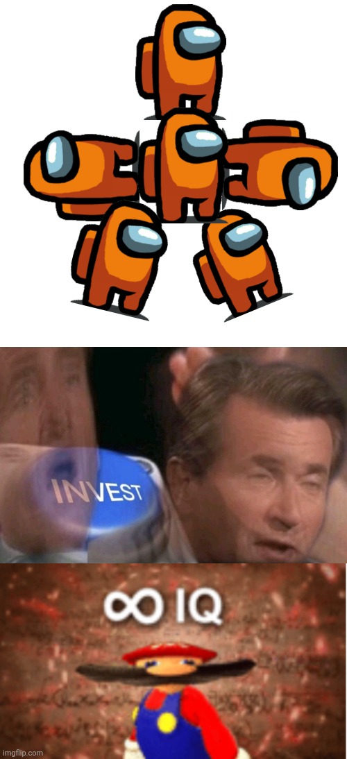 among us orange bot | image tagged in memes,blank transparent square,invest,infinite iq,among us | made w/ Imgflip meme maker