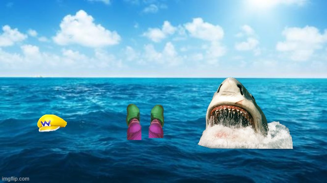 Wario dies in a shark attack.mp3 | image tagged in ocean,memes,wario dies | made w/ Imgflip meme maker