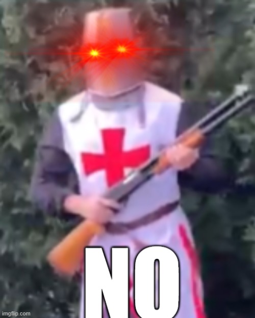NO crusader | image tagged in no crusader | made w/ Imgflip meme maker