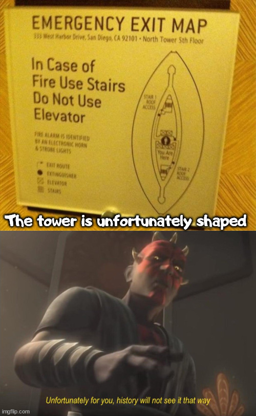 Looks like a diagram from some book. | The tower is unfortunately shaped | image tagged in unfortunately for you,you had one job | made w/ Imgflip meme maker