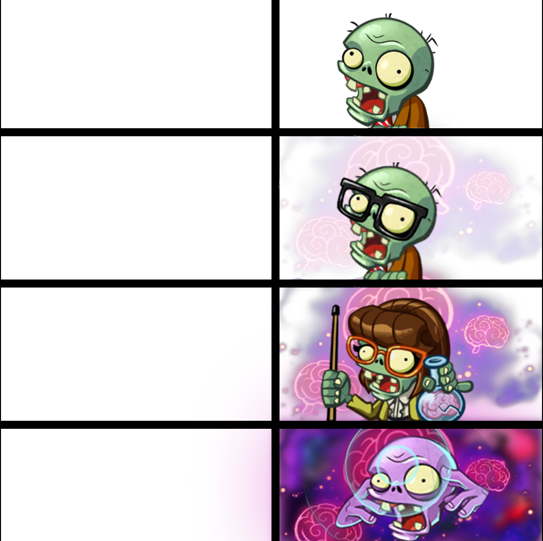 High Quality Pvz heroes Levels of smort Blank Meme Template