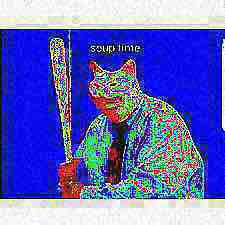 Deep Fried Cat Man Blank Meme Template