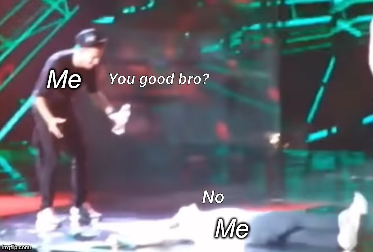 One Direction You good bro? | Me; Me | image tagged in one direction you good bro | made w/ Imgflip meme maker