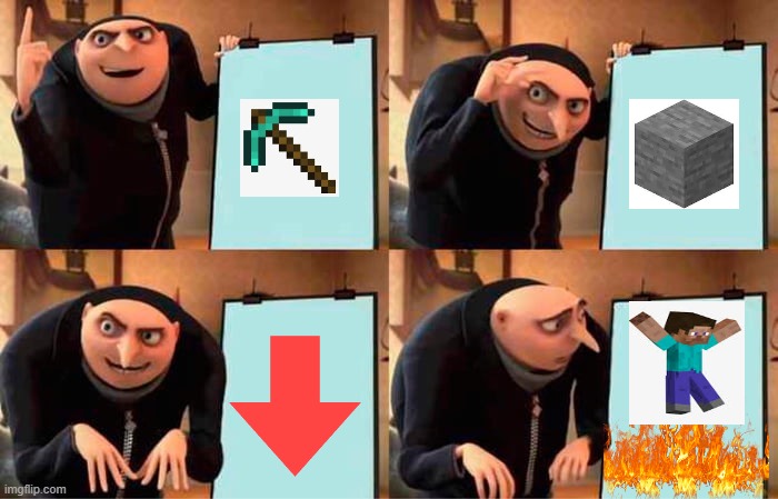Minecraft rules | image tagged in memes,gru's plan,minecraft | made w/ Imgflip meme maker
