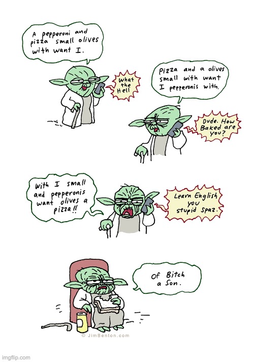 this got me rolling in laughter for days on end | image tagged in comics,yoda,pizza,bread,memes,lol | made w/ Imgflip meme maker