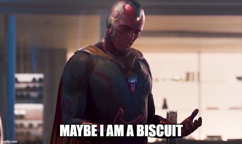 Maybe I am a monster | MAYBE I AM A BISCUIT | image tagged in maybe i am a monster | made w/ Imgflip meme maker