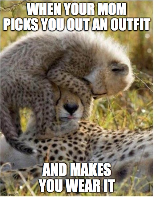 Mom Picks the Outfit | WHEN YOUR MOM PICKS YOU OUT AN OUTFIT; AND MAKES YOU WEAR IT | image tagged in memes | made w/ Imgflip meme maker