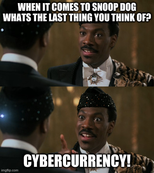 How decisions are made | WHEN IT COMES TO SNOOP DOG WHATS THE LAST THING YOU THINK OF? CYBERCURRENCY! | image tagged in how decisions are made | made w/ Imgflip meme maker