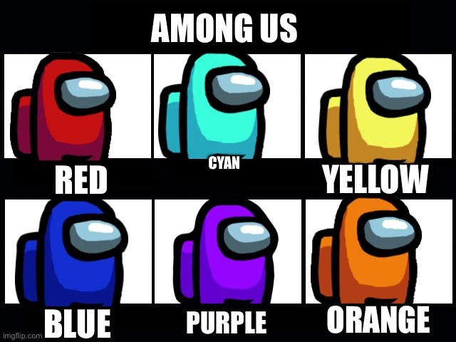 What my friends think I do | AMONG US; CYAN; RED; YELLOW; ORANGE; BLUE; PURPLE | image tagged in what my friends think i do | made w/ Imgflip meme maker