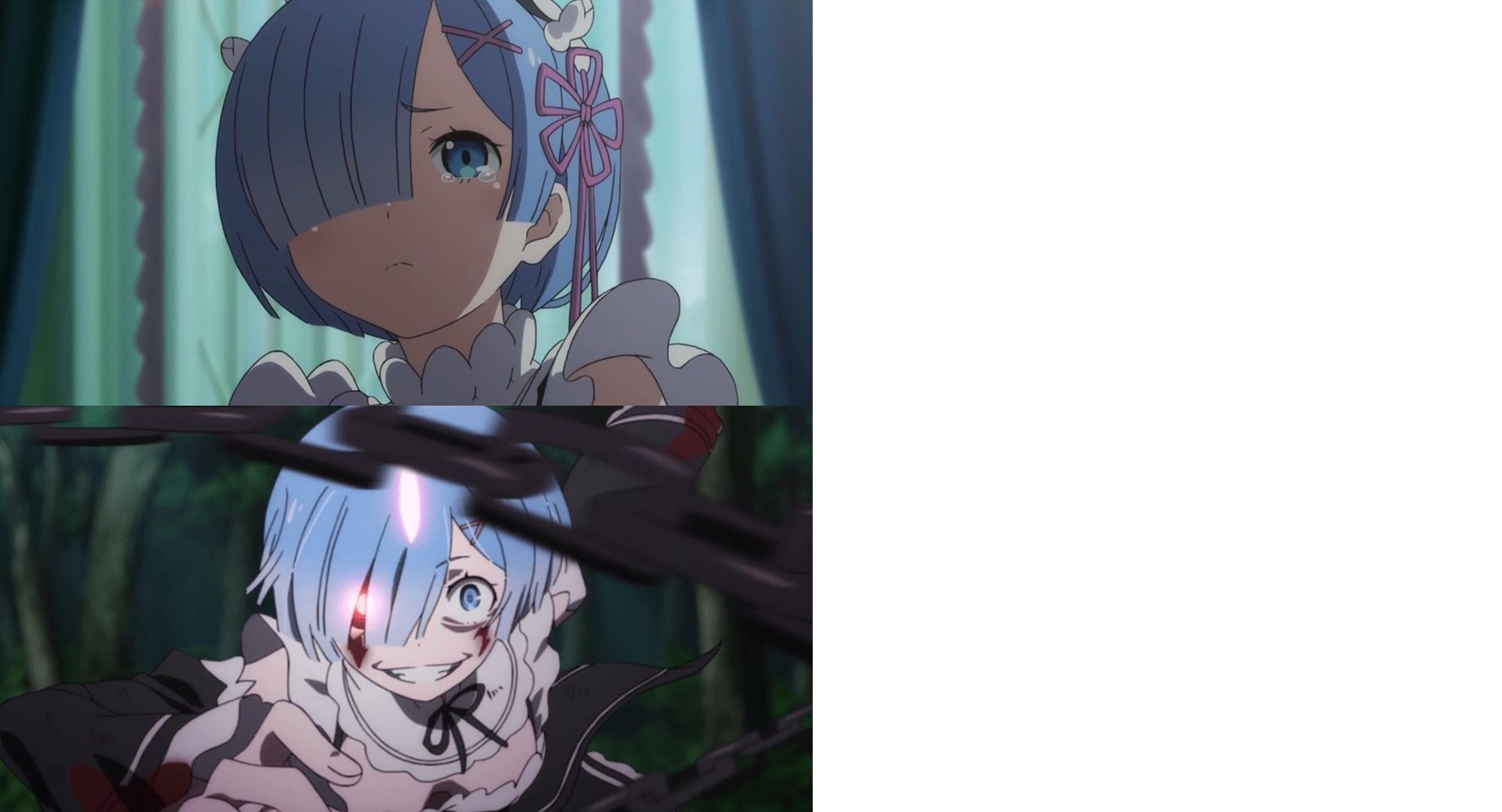 High Quality Infuriated Rem Blank Meme Template