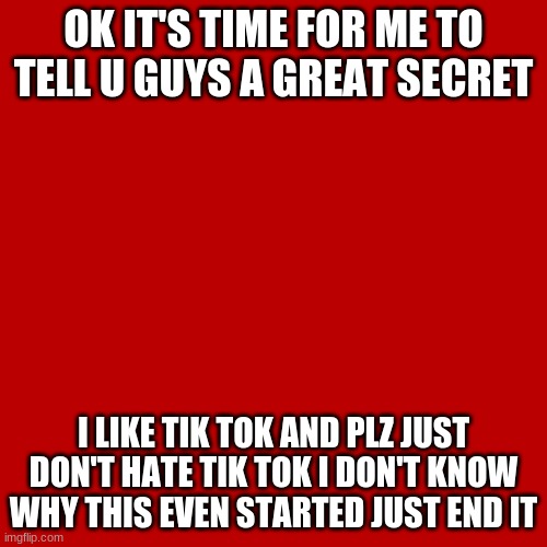 don't scroll | OK IT'S TIME FOR ME TO TELL U GUYS A GREAT SECRET; I LIKE TIK TOK AND PLZ JUST DON'T HATE TIK TOK I DON'T KNOW WHY THIS EVEN STARTED JUST END IT | image tagged in philosoraptor | made w/ Imgflip meme maker