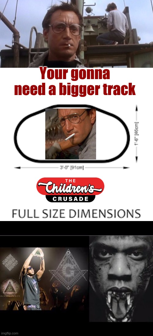 https://youtu.be/BKZqGJONH68 | Your gonna need a bigger track | image tagged in dodge,chevrolet,ford,bmw,mini,white house | made w/ Imgflip meme maker