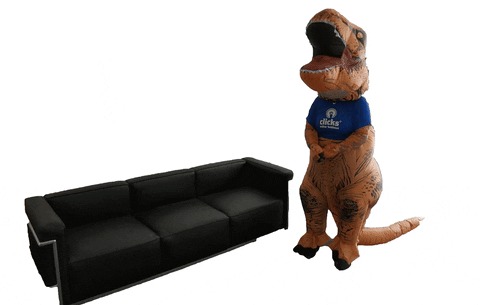 Dinosaur on the Couch Blank Meme Template