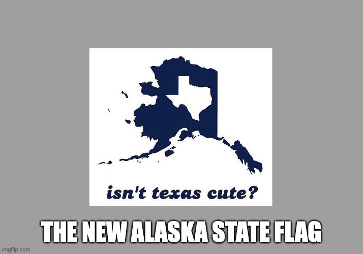 The Alaska Flag | THE NEW ALASKA STATE FLAG | image tagged in texas,alaska,state flag | made w/ Imgflip meme maker