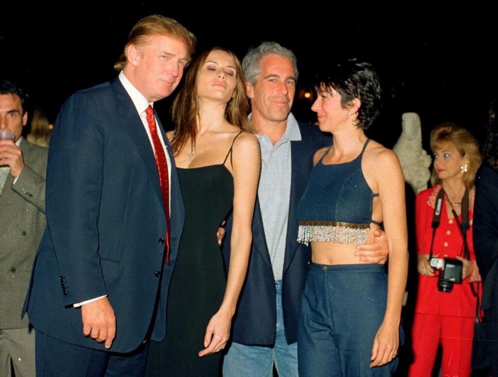 Trump Ghislaine Maxwell Jeffrey Epstein Blank Meme Template