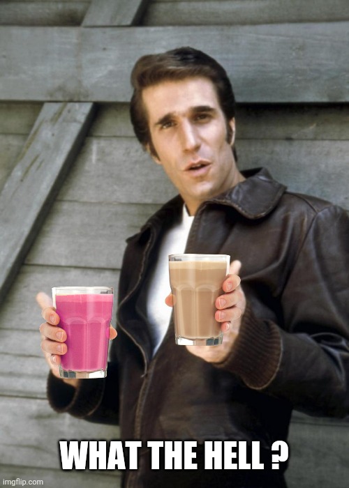 fonzie | WHAT THE HELL ? | image tagged in fonzie | made w/ Imgflip meme maker